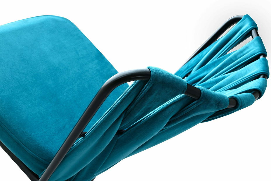 Set 4 židlí Krista (Černá + Modrá) *bazar