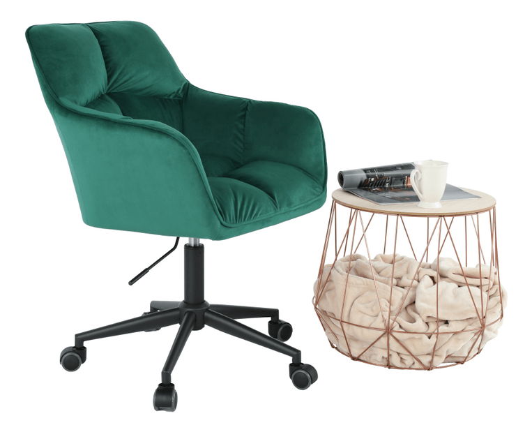 Moderní kancelářské křeslo Harra (smaragdová)
