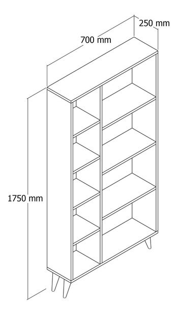 Regál Tosina 6 (ořech barokní)