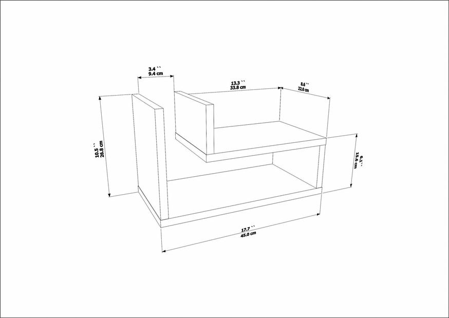 Noční stolek Lary (dub)