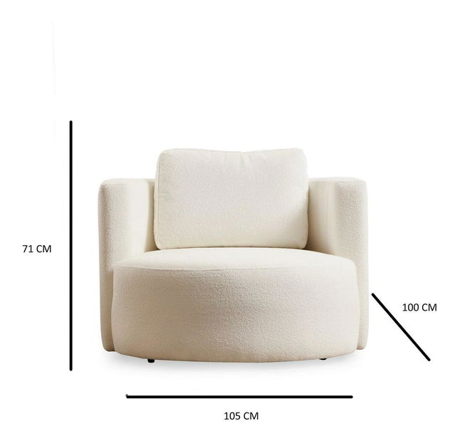 Křeslo Asenotto (krémová)