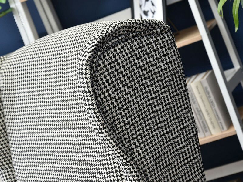 Relaxační křeslo Margis (černobílá + buk)