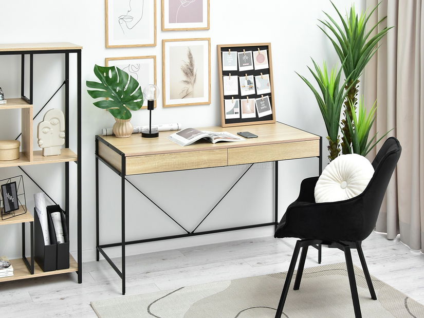 PC stolek Unica (sonoma + černá)