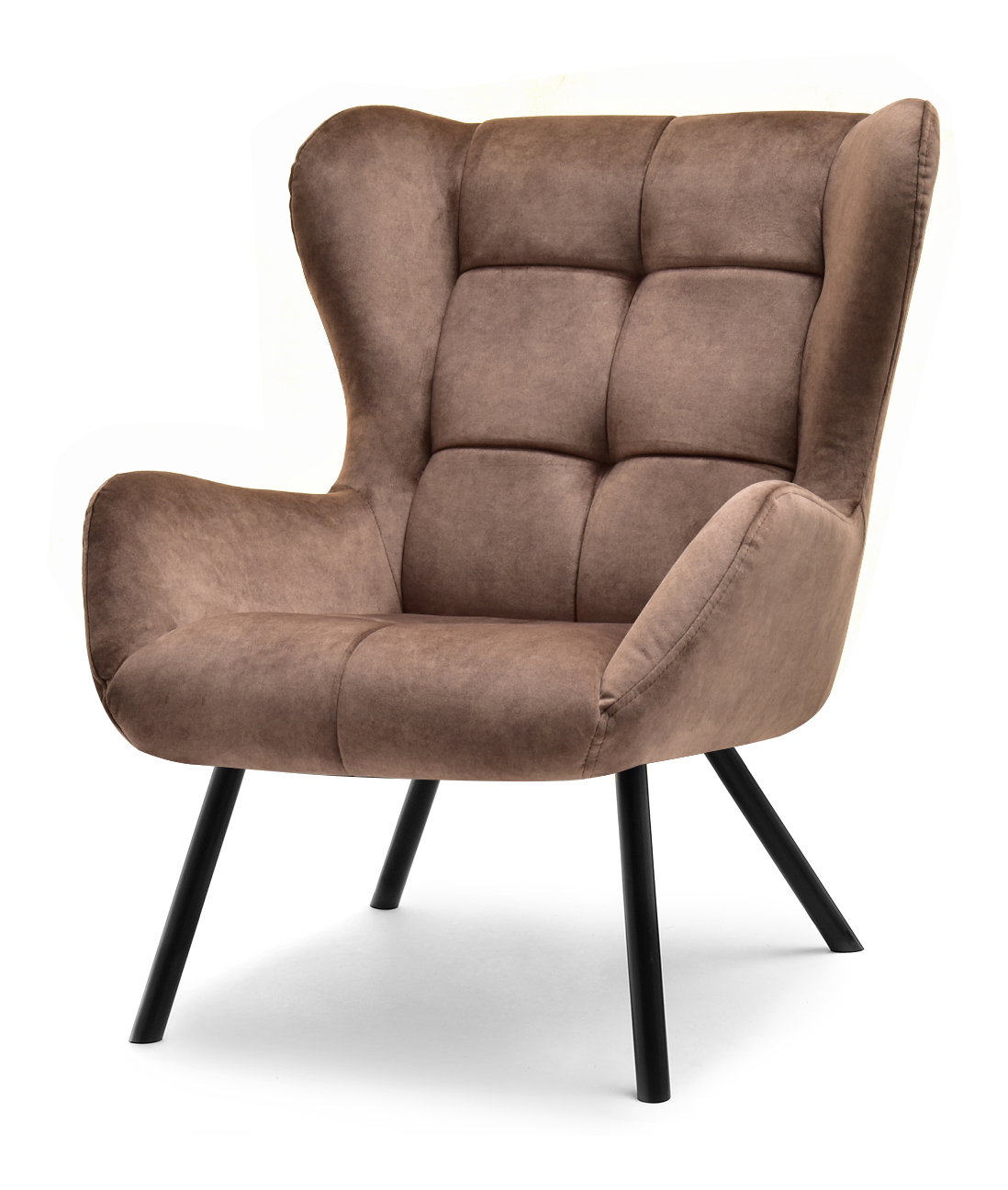 Designové křeslo Norweien (hnědá + zlatá)