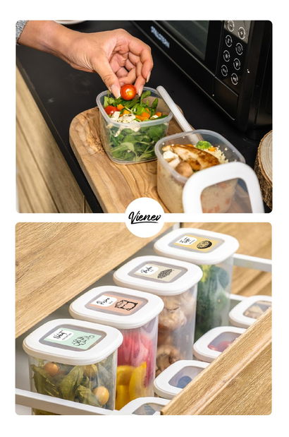 Sada úložných dóz na potraviny (15 ks.) Boxy 15 (bílá)