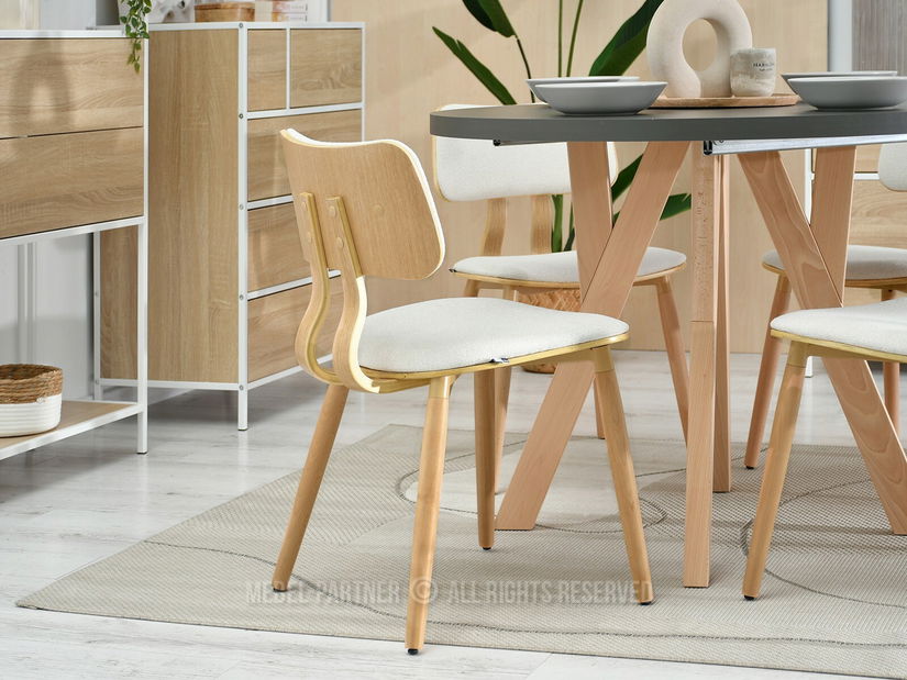 Židle Woodyman (krémová + dub)