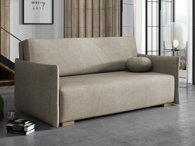 Rozkládací pohovka Carivia Glov IV (světlohnědá) (s úl. prostorem)