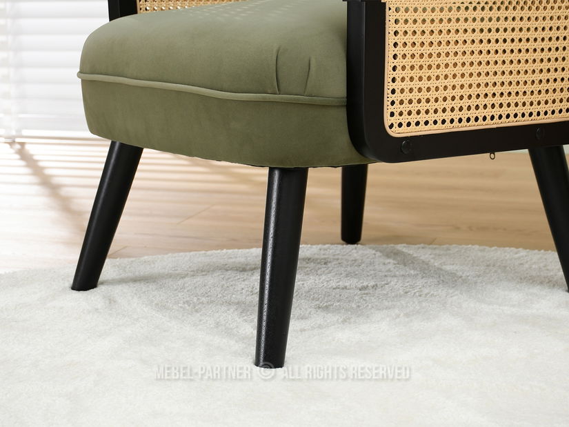 Křeslo Will (zelená + černá)