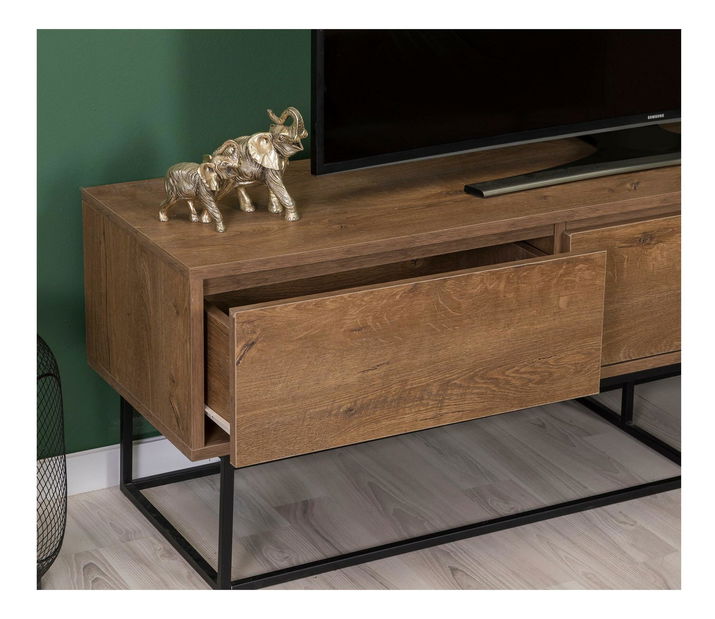 Souprava nábytku do obývacího pokoje Laxi 26 (ořech + černá)