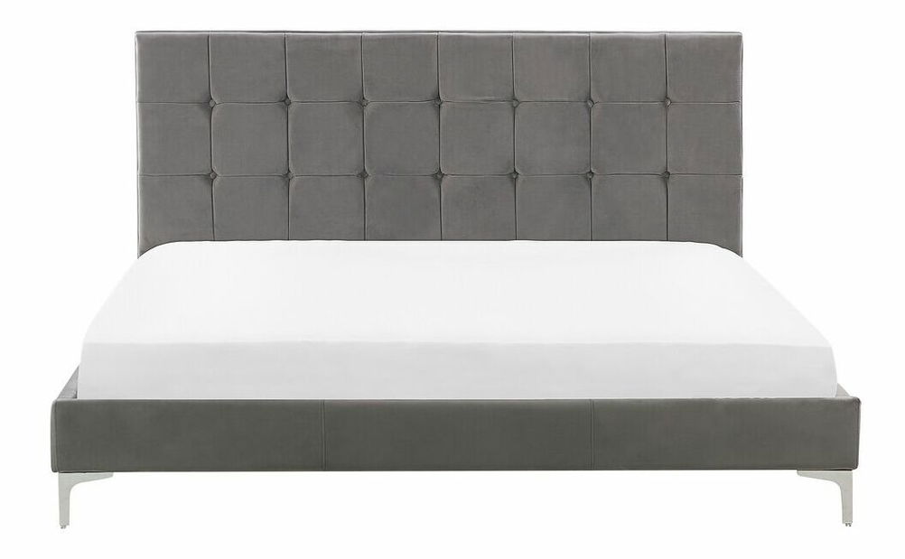 Manželská postel 160 cm Amar (šedá) (s roštem)