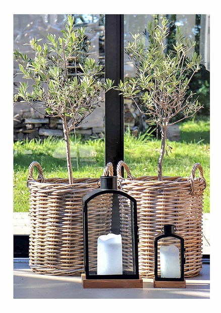 Set 2 ks proutěných květináčů Ivelina (hnědá)