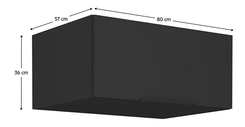 Horní kuchyňská skříňka Sobera 80 NAGU 36 1F (černá)