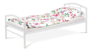 Kovová postel 90x200 Brotonetta (lesk bílý)
