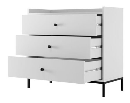 Komoda Tezarta 3SZ (černá) *bazar