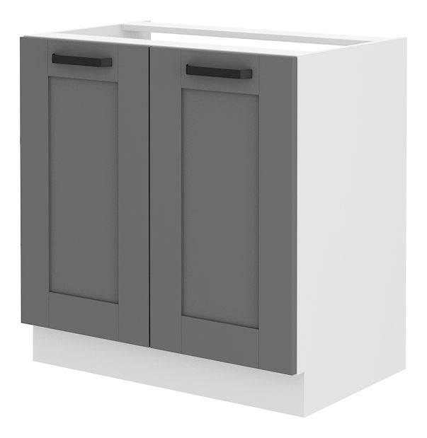 Dolní kuchyňská skříňka pod dřez Lucid 80 ZL 2F BB (dustgrey + bílá)