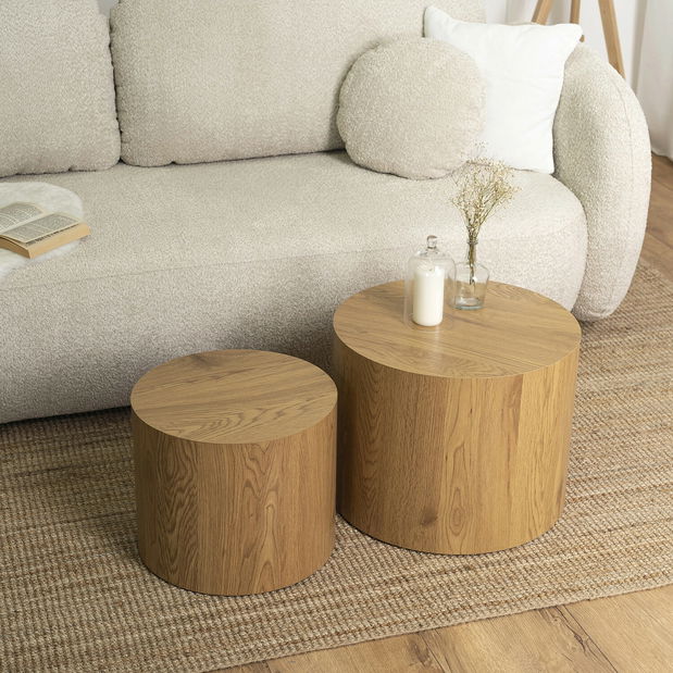 Set 2 ks konferenčních stolků Liloo (dub)