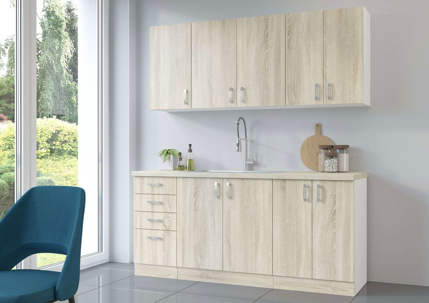 Dvířka na vestavěnou myčku Sylrona ZM 570 x 446 (dub sonoma + bílá)