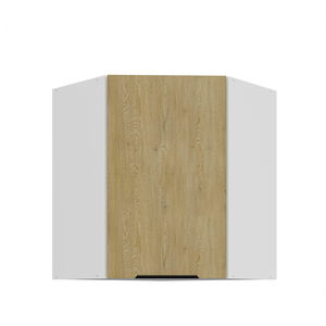 Rohová horní kuchyňská skříňka Carminia 60x60 GN-72 1F (45) (dub cremona + bílá)