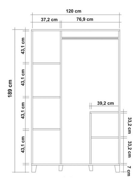 Šatní skříň Laurien HFO (atlantická borovice)