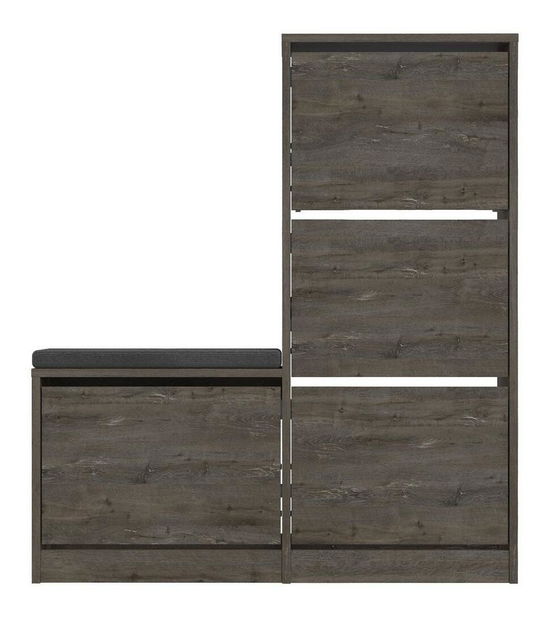 Skříňka na boty Dora (tmavě hnědá)