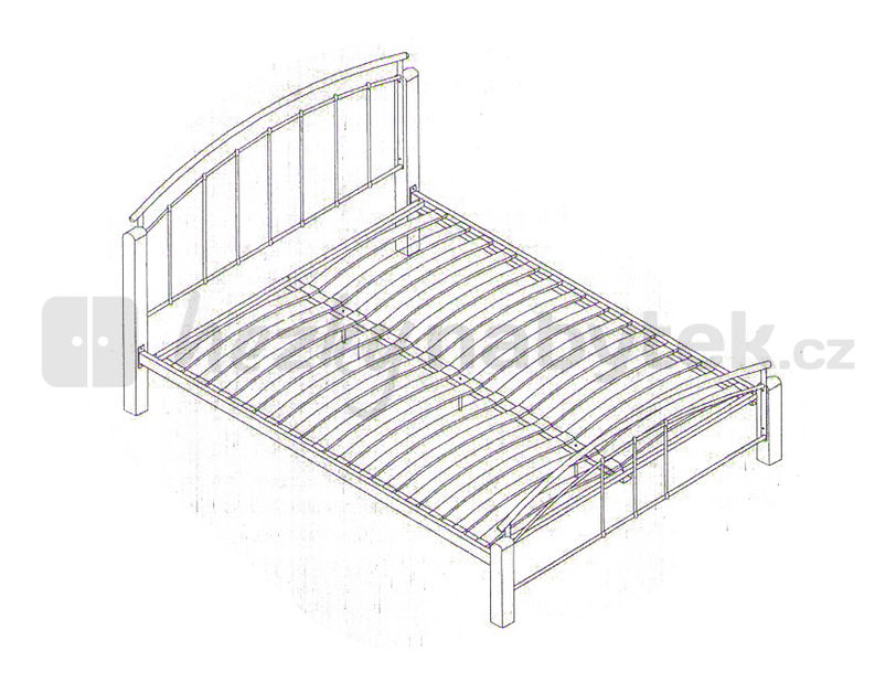 Manželská postel 160 cm Mirela (s roštem)