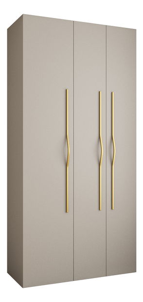 Šatní skříň 120 cm Carmela 50-2 (kašmír + zlatá)
