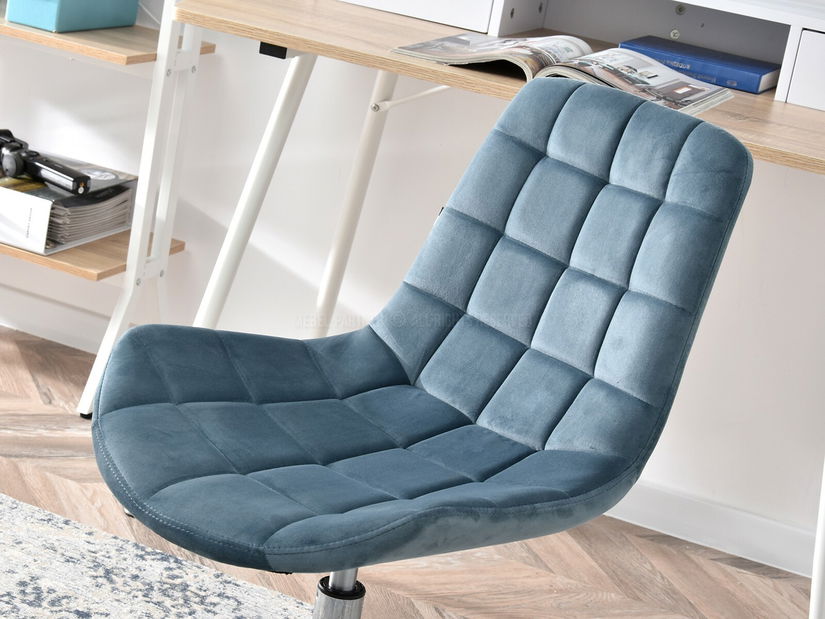 Židle Eleanor (modrá + chromová)