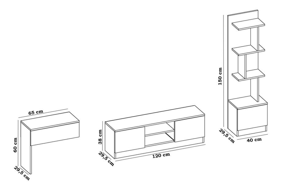 Obývací stěna Tintin (bílá)
