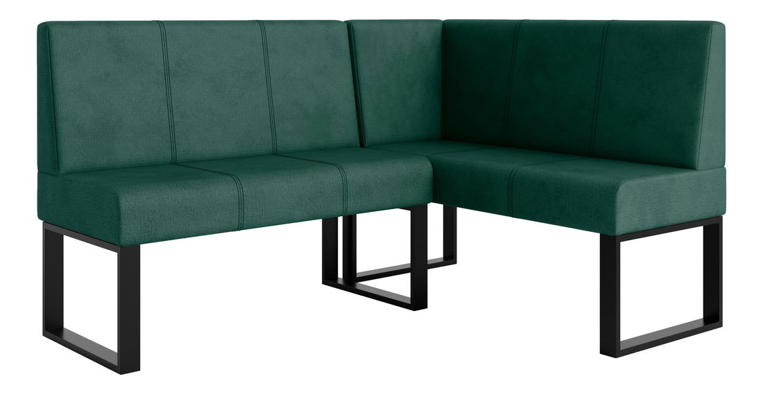 Rohová lavice Bernio 140x200 (tmavě zelená) (P)
