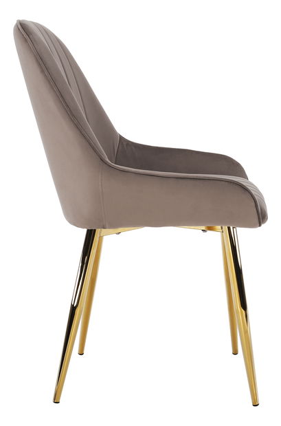 Jídelní židle Soddy (šedohnědá + zlatá)