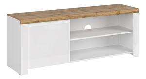 TV stolek/skříňka Vilgi 1D/160 (lesk bílý + dub wotan)