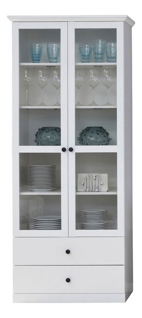 Vitrína Brendon 2W2S (bílá)