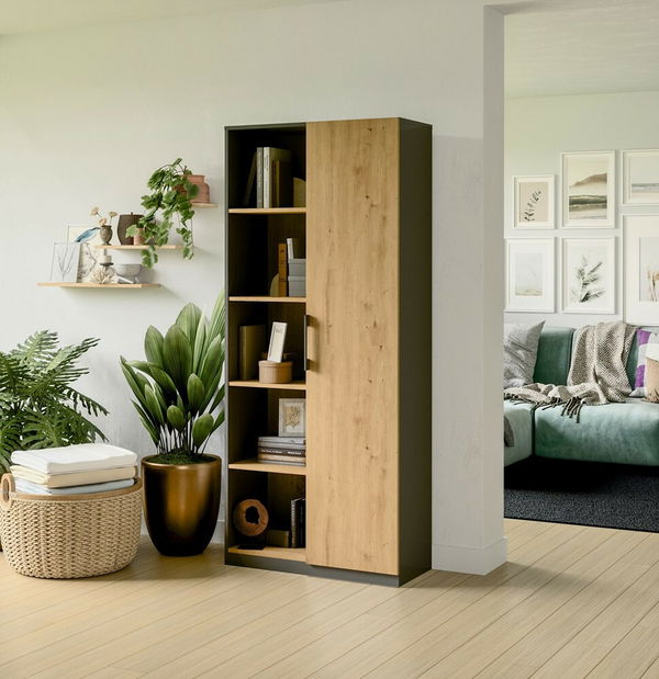 Regál Recados 1 (antracit + dub artisan)