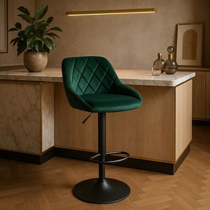  Barová židle Edvina (tmavě zelená)