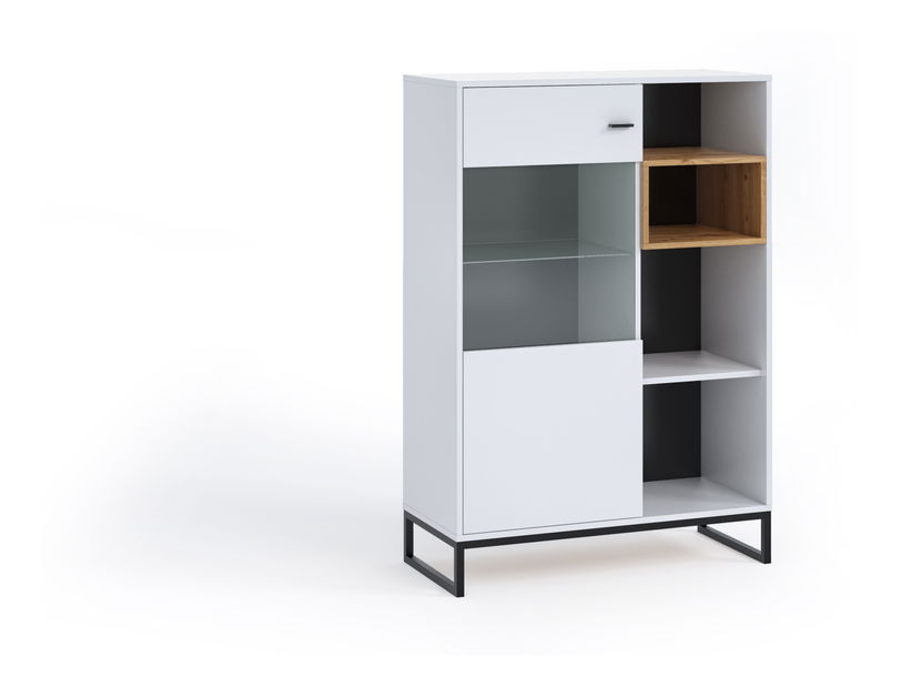 Vitřina Oliver WIT90 (bílá + dub artisan)