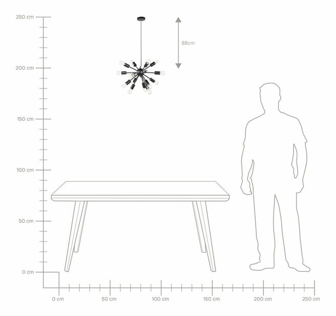 Závěsné svítidlo Barbro (černá)