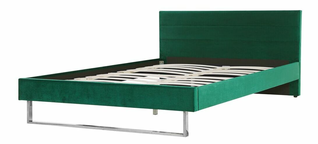 Manželská postel 180 cm BELAE (s roštem) (zelená)