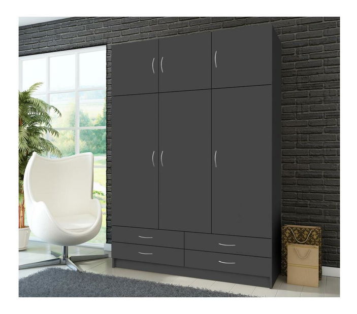 Šatní skříň Granulados (grafit)