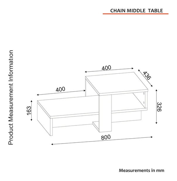 Konferenční stolek Chan (Bílá + Ořech)