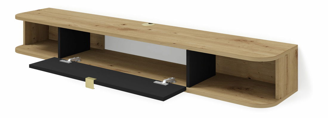 TV stolek/skříňka Ikaro (dub artisan + černá)
