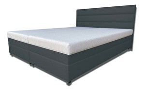 Manželská postel 180 cm Rebeka (s pěnovými matracemi) (antracit)