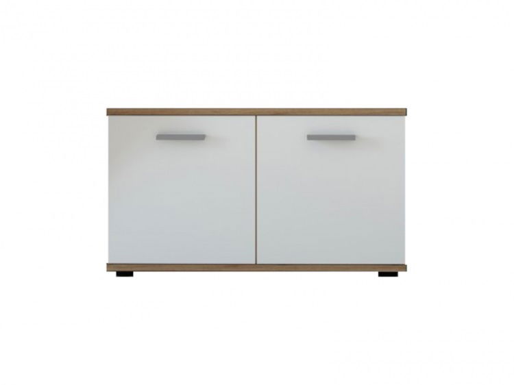 Skříňka na boty Sankt C (dub wotan + bílá matná)