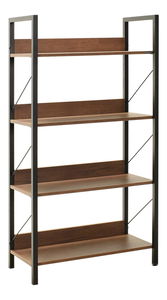 Regál Kaida 5 (ořech + černá)