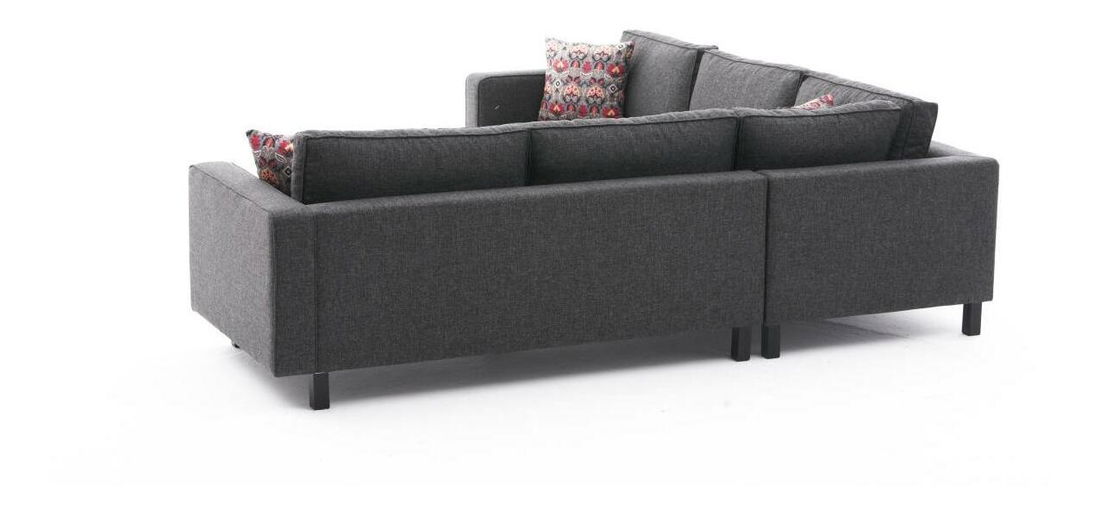 Rohová sedačka Kalen 2 (antracit + černá)