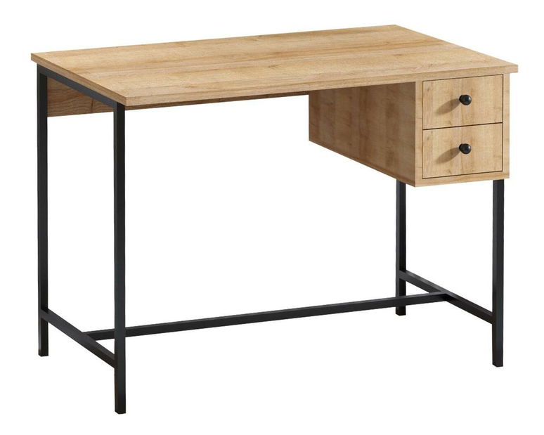 Psací stůl Kelade (dub + černá)