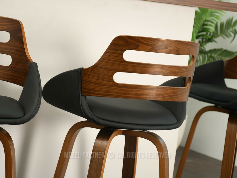 Židle Theo H (ořech tmavý + černá)