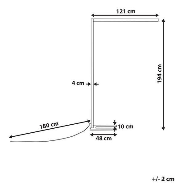 Stojanová lampa Menza (stříbrná)
