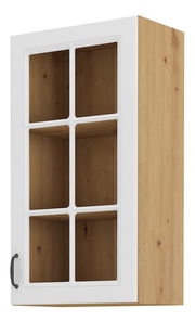 Horní kuchyňská skříňka Sheila WH 40 GS 90 1F (dub artisan + bilá)