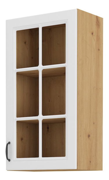 Horní kuchyňská skříňka Sheila WH 40 GS 90 1F (dub artisan + bilá)