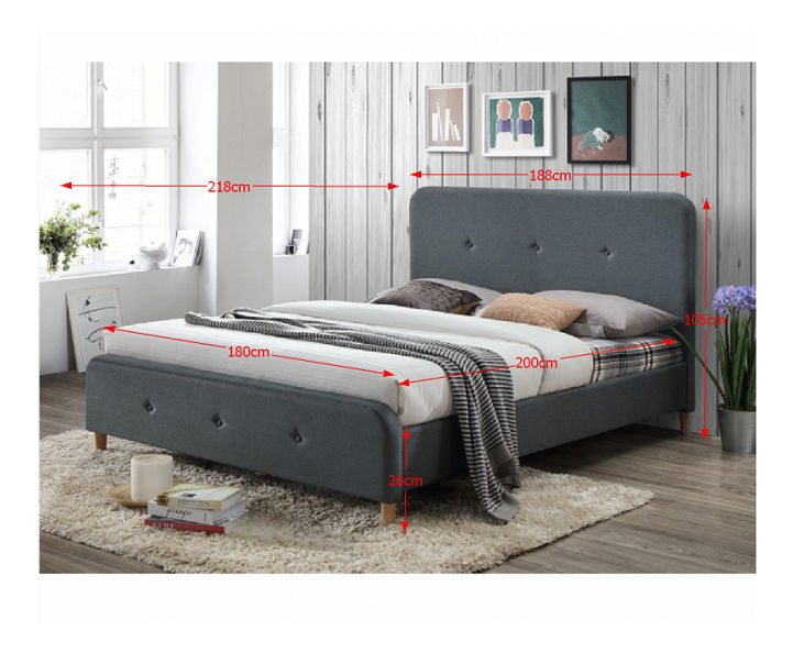 Manželská postel 180 cm Colon (s roštem)